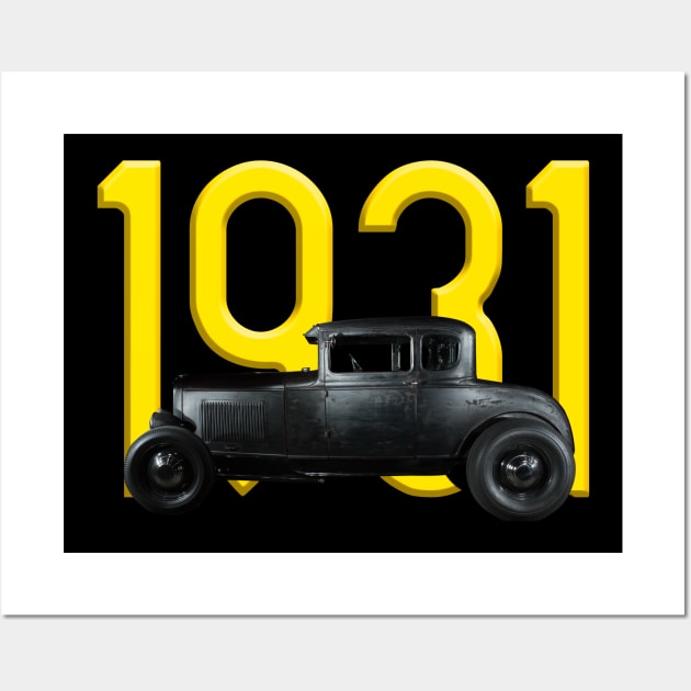 1931 Ford Model A Coupe Hotrod Wall Art by LensesAndWheels